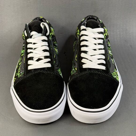 VANS OLD SKOOL EYES IN THE DARK BLACK / GREEN sneaker shoes men’s size 12 - Picture 2 of 8